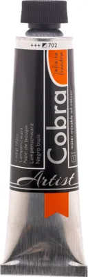 Obrázok produktu pre Cobra Artist olejová farba miešateľná s vodou v tube 40 ml, lampová čierna 702
