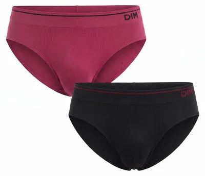 Produktbild von DIM Unno Basic Nahtlose Herren-Slips, 2er-Pack D05HE