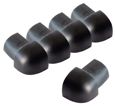 Produktbild von Dalsys 5x Außeneck für Fliesenschiene 10mm Aluminium (eloxiert) Viertelkreisprofil Schwarz Fliesenprofil