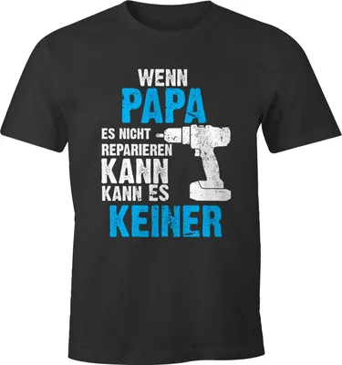 Produktbild von Wenn Papa es nicht reparieren kann kann es keiner T-Shirt Geschenk Moonworks® anthrazit L