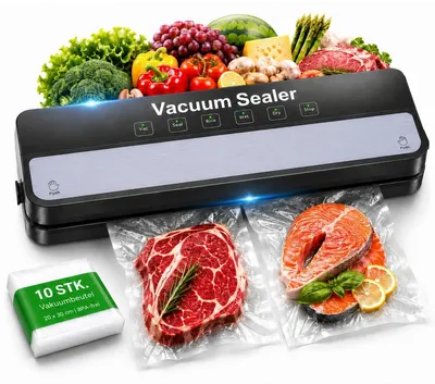 Immagine prodotto di Sigillatrice sottovuoto - 6 in 1 - Compatta - Con 10 sacchetti sottovuoto