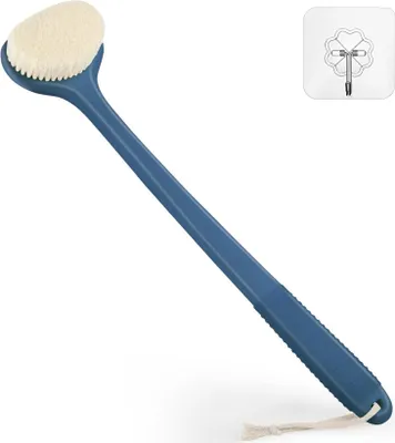 Produktbild von Rückenbürste mit 43 cm Anti-Rutsch-Griff für Nass- und Trockenbürste, Blau