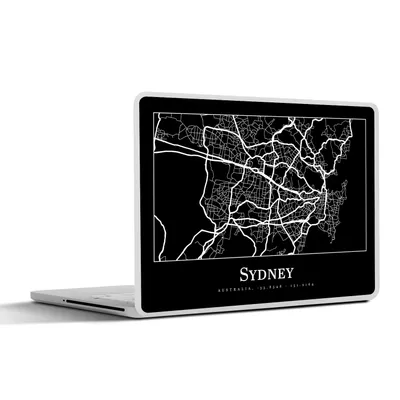 Produktbild von MuchoWow® Laptop Aufkleber Sticker Cover Karte - Sydney - Stadtplan 31x22.5 cm - Laptop-Deko