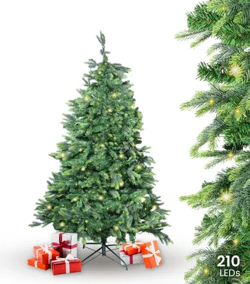 Produktbild von BonTree Tanne künstlicher Weihnachtsbaum mit LED Christbaum : 180 cm : Baum