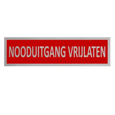 Produktbild von CombiCraft Aluminium Türschild mit Nooduitgang Vrijlaten 165x45mm