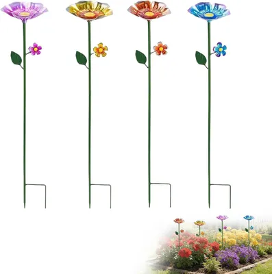 Produktbild von Vogeltränke Stehend, Vintage Metall Wildvogeltränken Winterfest Vogelbad Stehend für Draußen Garten, Gartenstecker Vogeltränke Garten Frostsicher Wassertränke für Vögel, Rostfrei, stabil & wetterfest