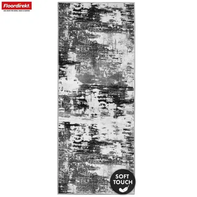 Produktbild von Floordirekt Teppichläufer Ravena – Moderner Läufer, rutschhemmende Gel-Rückseite, Strapazierfähig & Pflegeleicht – Anthrazit, 80x250 cm