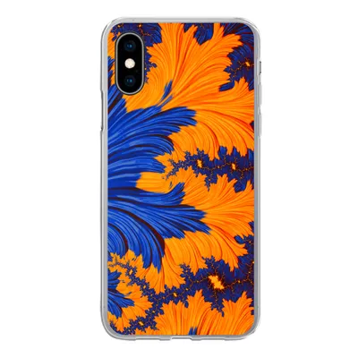 Produktbild von MuchoWow® Handyhülle Schutzhülle Hülle für iPhone X Blätter - Kunst - Psychedelisch Silikon Softcase Handy Hülle - Handyhülle