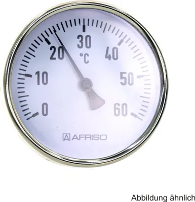 Produktbild von AFRISO Bimetall-Thermometer BiTh100ST 0/60°C Ø100 x 100 mm, 63871