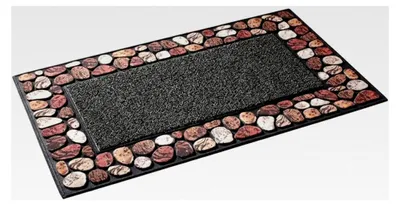 Produktbild von Fußmatte in Steinoptik – rutschfest, schmutzabweisend, wetterfest – robuste Outdoor Schmutzfangmatte 75 x 45 cm für Eingangsbereiche