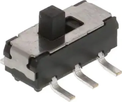 Produktbild von 2x Miniatur Schiebeschalter SWITCH SLIDE DPDT Ein Aus 3 Pin 2,00mm Höhe #730182