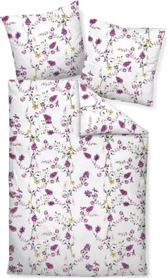 Produktbild von Janine Design Mako-Satin Bettwäsche-Garnitur moments 98087 Farbe flieder Größe 155x220 + 80x80cm