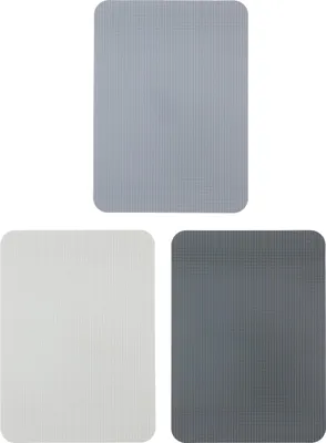 Image de Lot de 3 planches à découper – Antidérapantes – Souples – Lavables au lave-vaisselle – 20 x 28 cm – Gris