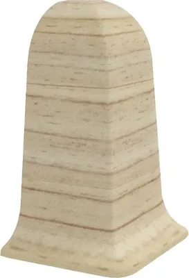Obrázok produktu pre VILO FLEX Vonkajší roh 55 mm, 2 ks, biely jaseň, svetlosivý vzhľad dreva, vodovzdorný PVC rohový spoj, soklová lišta, podlahová lišta, laminát, vinyl, vinyl na zakliknutie, príslušenstvo