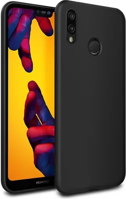 Zdjęcie produktu dla Silikonowe etui na telefon Huawei P20 Lite Protective Cover Matt Black Back Cover Etui na telefon komórkowy