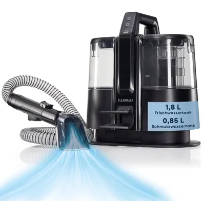 Image de CLEANmaxx : Aspirateur de nettoyage sans fil, portable, pour voiture, tapis, meubles rembourrés, idéal pour le nettoyage humide