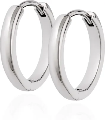 Produktbild von NKlaus Paar Klappcreolen 925 Silber rhodiniert hochglanz 15mm Creolen Ohrringe 11846
