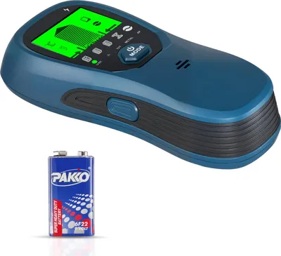 Image de SucceBuy Scanner mural électronique 5 en 1 avec capteur, écran LCD et alarme audio, détecte le métal, les câbles électriques, les poutres et les tuyaux, bleu