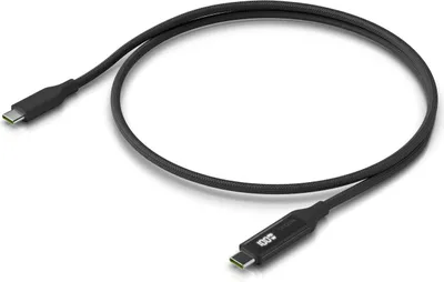 Image de Câble Ubiquiti USB-C 1m 100W 480Mbps Noir avec Écran
