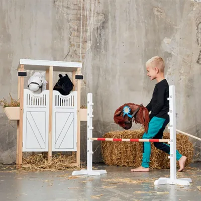 Image de byAstrup Hobby Horse Cheval de bois blanc