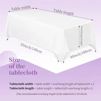 Produktbild von Famanu Tischdecke 100 x 140 cm - Waschbar und Knitterfrei - Für Hochzeiten, Geburtstage und Festdekoration