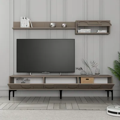 Produktbild von Skye Decor, Lyon 2 - Atlas, Black, TV-Einheit, Atlas, 100 % MELAMINBESCHICHTETE SPANPLATTEN, 180 x 35 x 42 cm