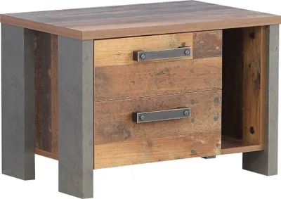 Produktbild von Nachtkommode CLIF von Forte Old-Wood Vintage / Beton