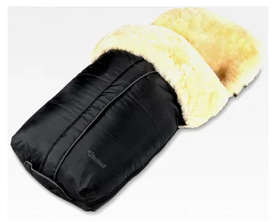 Produktbild von Fußsack aus Lammfell für Kinderwagen Cortina | 40x98 cm | Merino-Lammfell | wind- und wasserabweisend