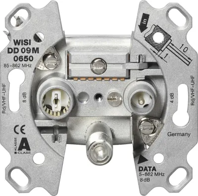 Produktbild von WISI Multimedia-Enddose DD09M0650 5-1006MHz 9/11dB