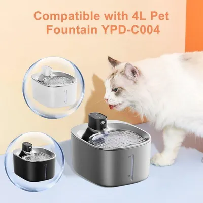 Produktbild von Katzenbrunnen Filter,12 Stück Kohlefilter und 24 Stück Schwämme Ersatzfilter, mit Ionenaustauscherharz und Aktivkohle für 4L Katzenbrunnen mit Bewegungsmelder (YPD-C004)