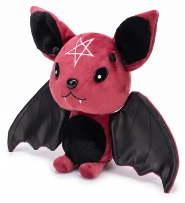 Produktbild von Halloween Fledermaus Plüschtier Kuscheltier Simulation Dekoration Geschenk Plüschfigur Party Ornament - Farbe: Rot