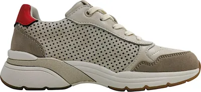 Imagen del producto de Zapatos deportivos Mustang para mujer, tipo cordones, color beige, para uso casual