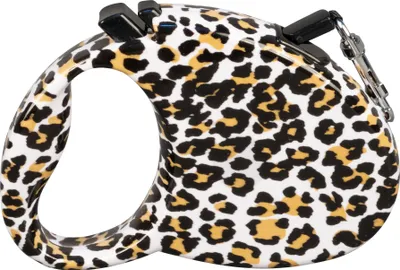 Produktbild von Hundeleine flexibel, automatik Laufleine Rollleine, 5  Meter für 20 Kg, Leopard