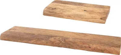 Produktbild von Wandregal aus reinem Mangoholz, 2er-Set (klein)