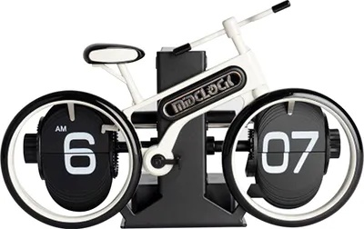 Obrázok produktu pre Stolný bicykel Flip Clock - Vintage mechanické digitálne stolové hodiny, napájané batériami, jedinečný darček do domácnosti, kancelárie