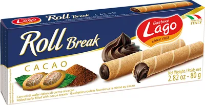 Produktbild von Roll Break Kakao-Sahne-Kekse 80g - Lago