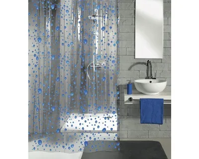 Immagine prodotto di Tenda da doccia Kleine Wolke PEVA BUBBLE blu navy 180 x 200 cm