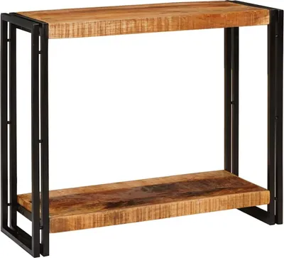 Obrázek produktu pro vidaXL Konzolový stolek hnědý 90 x 33 x 75 cm Hrubé mangové masivní dřevo