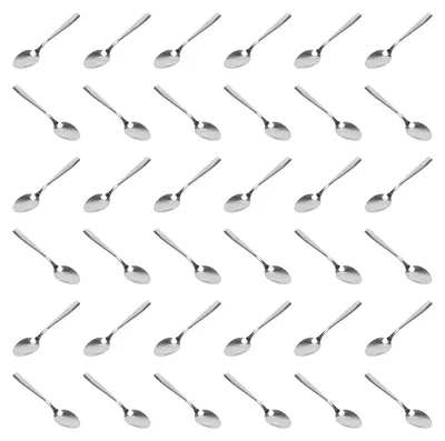 36 Edelstahl-Teelöffel, 13,6 cm, silber, für Café & Küche