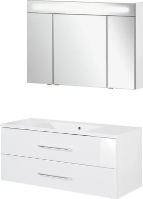 Produktbild von Fackelmann B.CLEVER Badmöbel Set 3-teilig 120 cm, Weiß