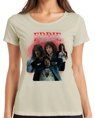 Produktbild von Eddie Munson Hellfire Club Stranger Metal Geschenk Vintage Serie Damen T-Shirt, Natur, XL