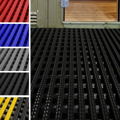 Immagine prodotto di Tappeto antiscivolo Tappeto per postazione di lavoro Multi-Grip Tappeto per pavimento in PVC antiscivolo nero 120x150 cm