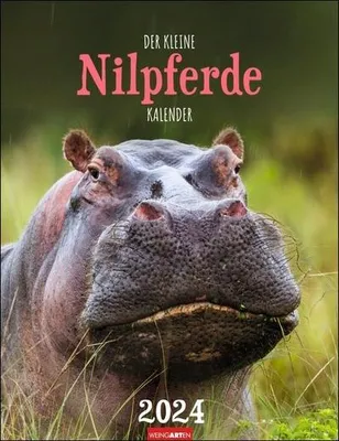 Produktbild von Der kleine Nilpferde-Kalender 2024. Praktischer Wand-Kalender mit fröhlichen Nilpferd-Fotos zum Staunen und Schmunzeln. Foto-Wandplaner mit Platz für Termine 2024.