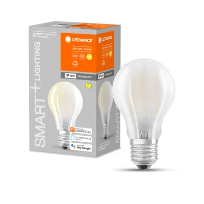 Obrázok produktu pre LEDVANCE SMART+ WiFi Filament Classic Dimmable, Inteligentná žiarovka, Wi-Fi, Krém, Integrovaná LED, E27, Teplá biela