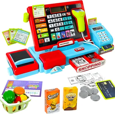 Produktbild von Kinderkasse mit Taschenrechner und Scanner, für Rollenspiel