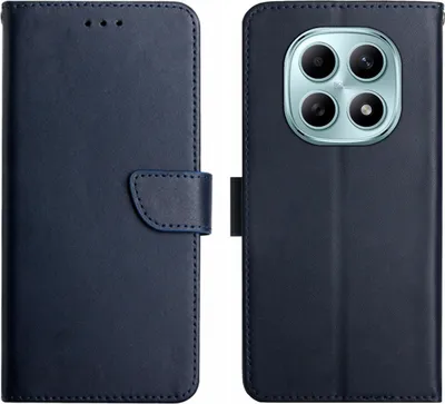 Produktbild von Xiaomi Redmi Note 15 / Poco M8 Hülle - Coverup Genuine Leather Klapphülle - Echtes Leder - Blau