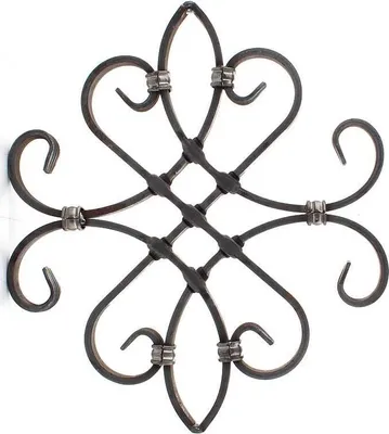 Immagine prodotto di LogistSystem - Ferri battuti Ornamento in ferro battuto 340x280 mm - ad es. come elemento per inferriate - ringhiere - recinzioni - cancelli - rosoni - grate 12.802