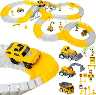 Obrázok produktu pre Stavebnica autodráh s 255 dielikmi pre deti