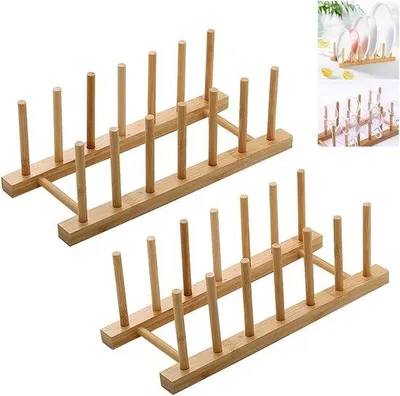 Produktbild von Famanu Servierständer Set aus Bambus - 2 Stück