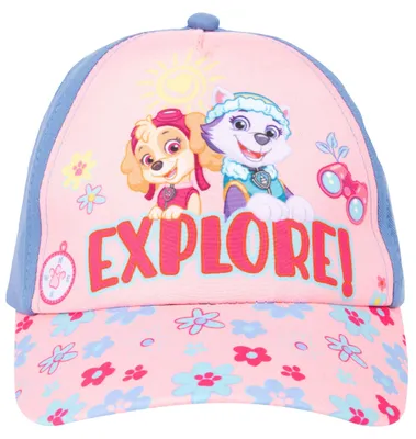 Produktbild von Paw Patrol Kappe für Mädchen Skye - Explore! Kinder Cap Basecap Baseballkappe Sonnenschutz Rosa/Blau